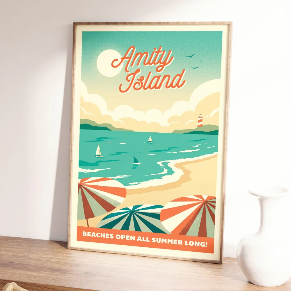Amity Island Retro Travel Poster - Image 3