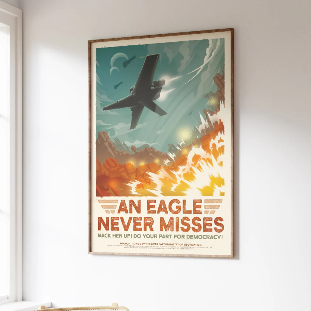 Eagle-1 Retro Poster - Image 3