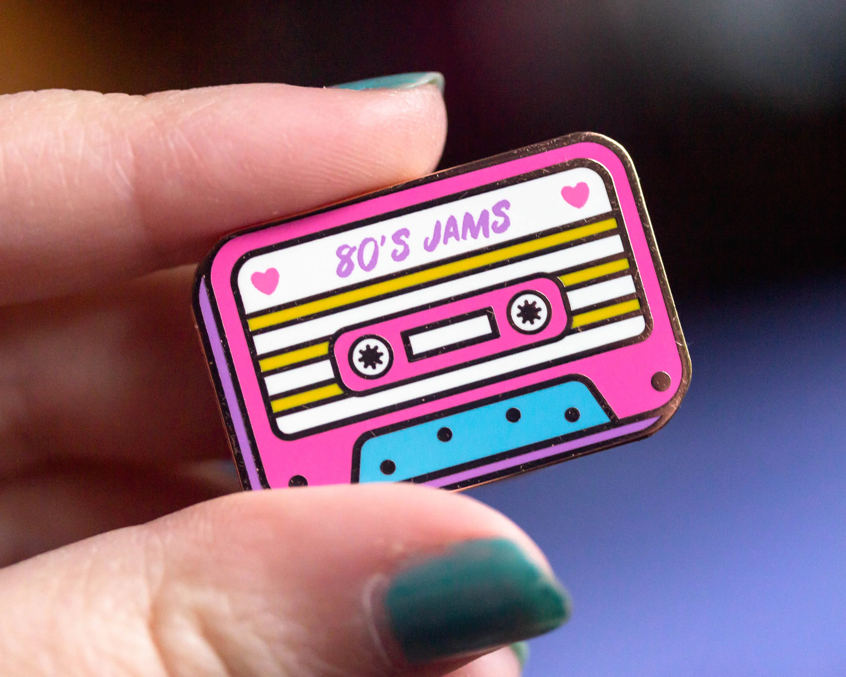 Cassette Mixtape Retro Enamel Pin - Image 4