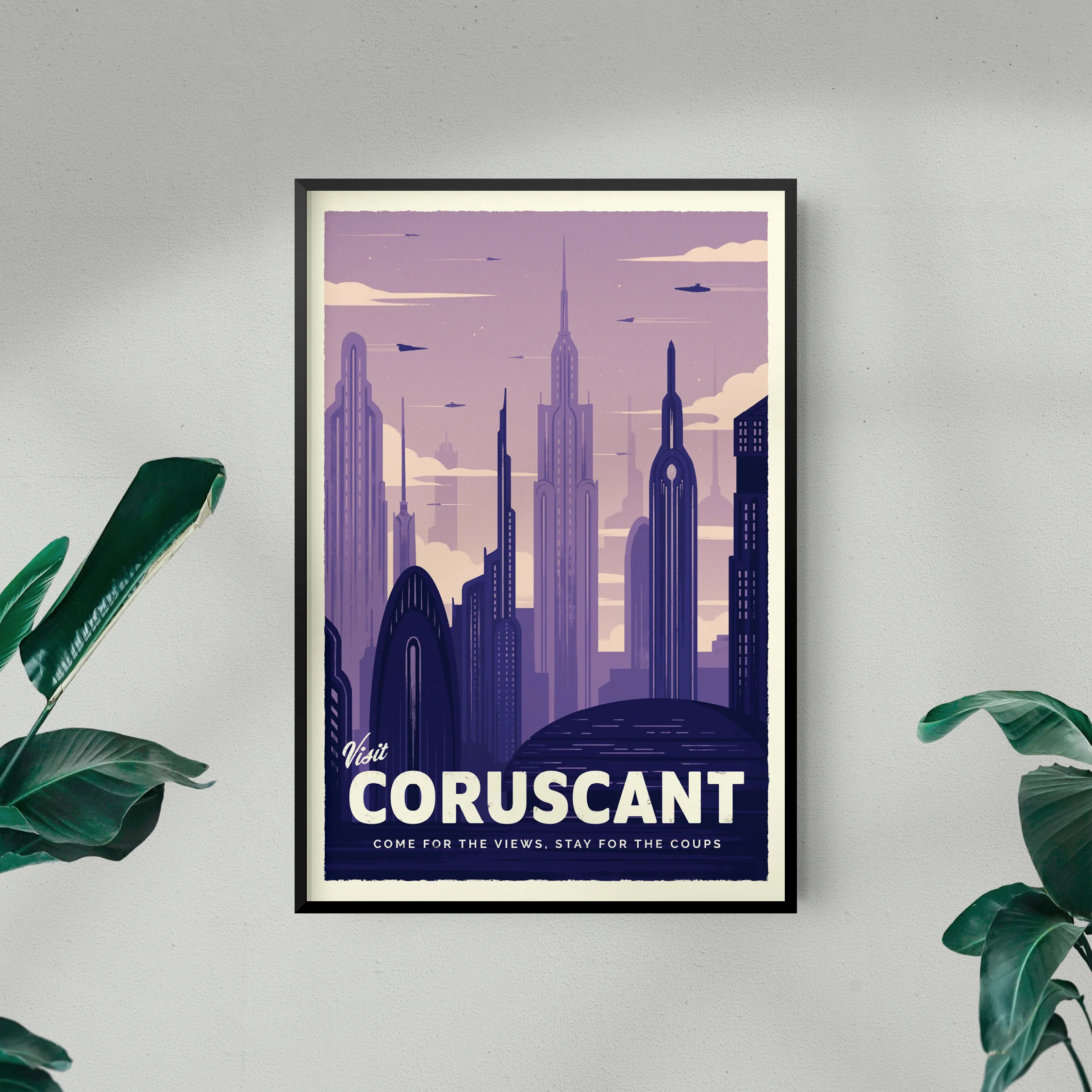 Coruscant Retro Travel Poster - Image 4