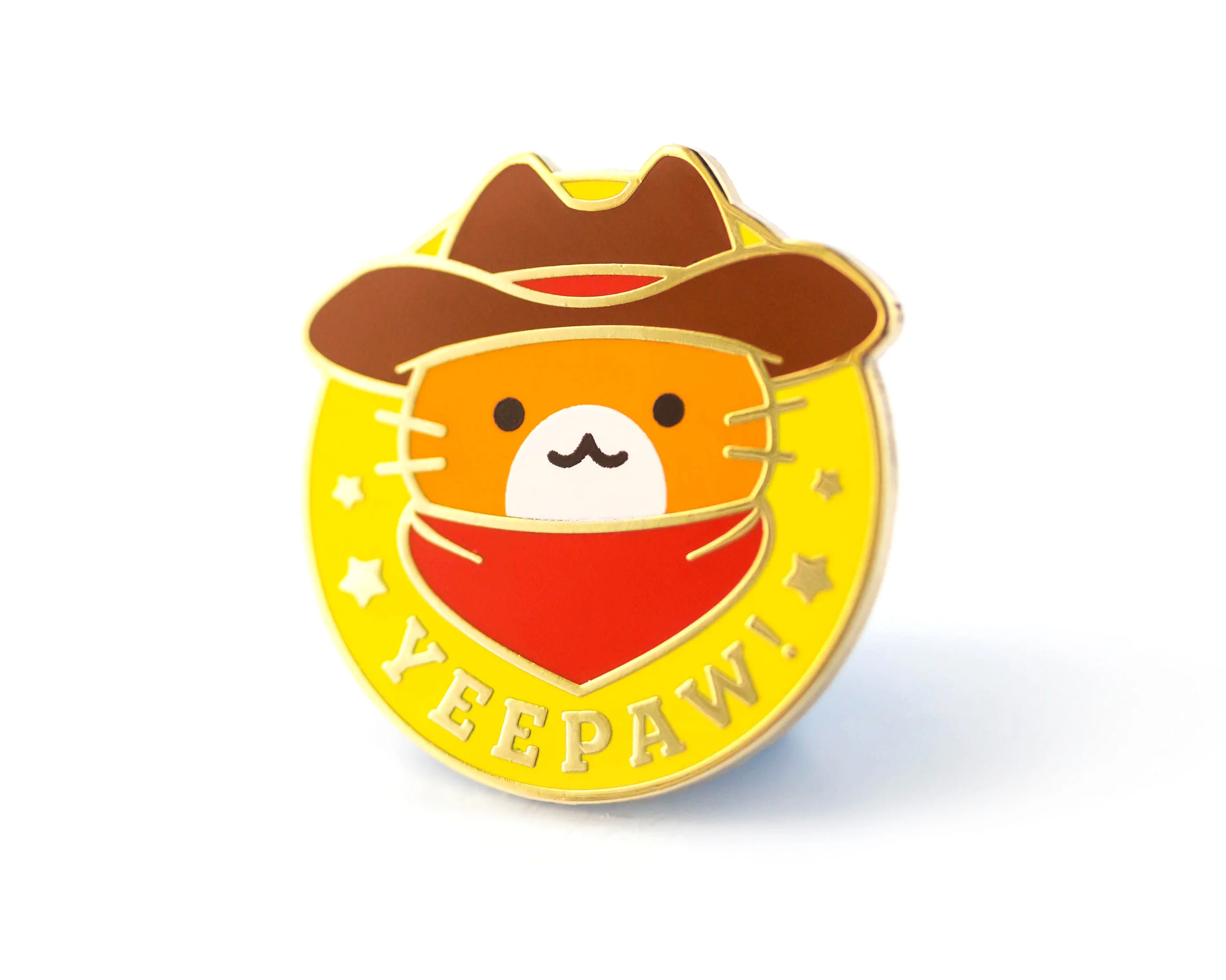 Cowboy Cat "Yeepaw!" Enamel Pin - Image 3
