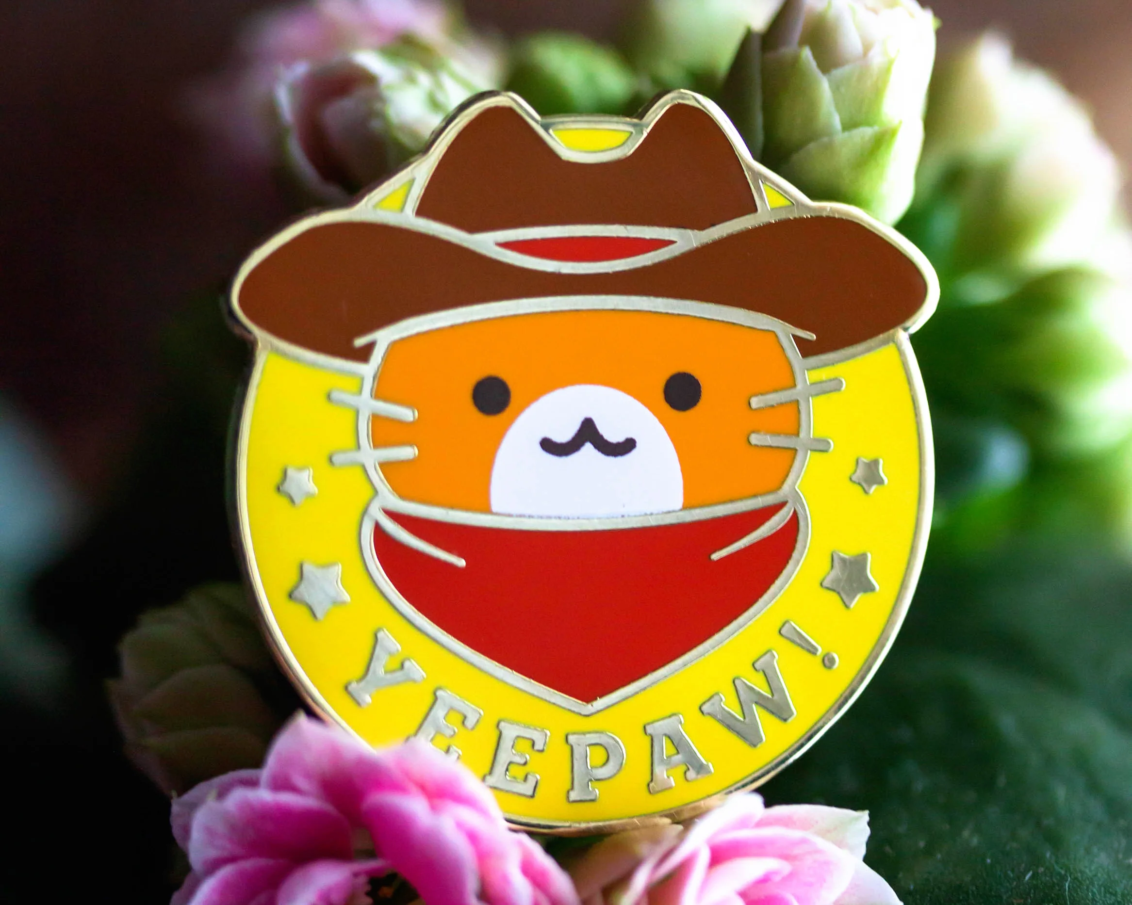 Cowboy Cat "Yeepaw!" Enamel Pin - Image 4