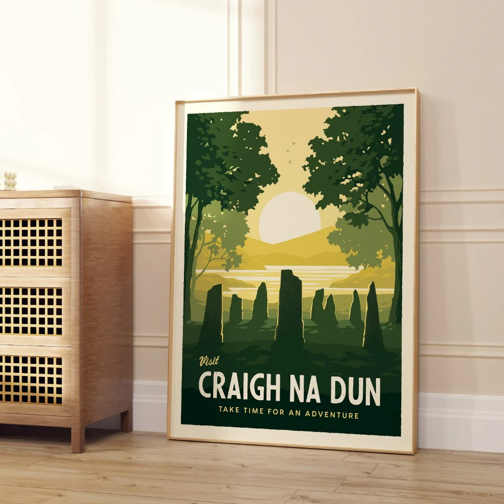 Craigh Na Dun Retro Travel Poster - Image 4