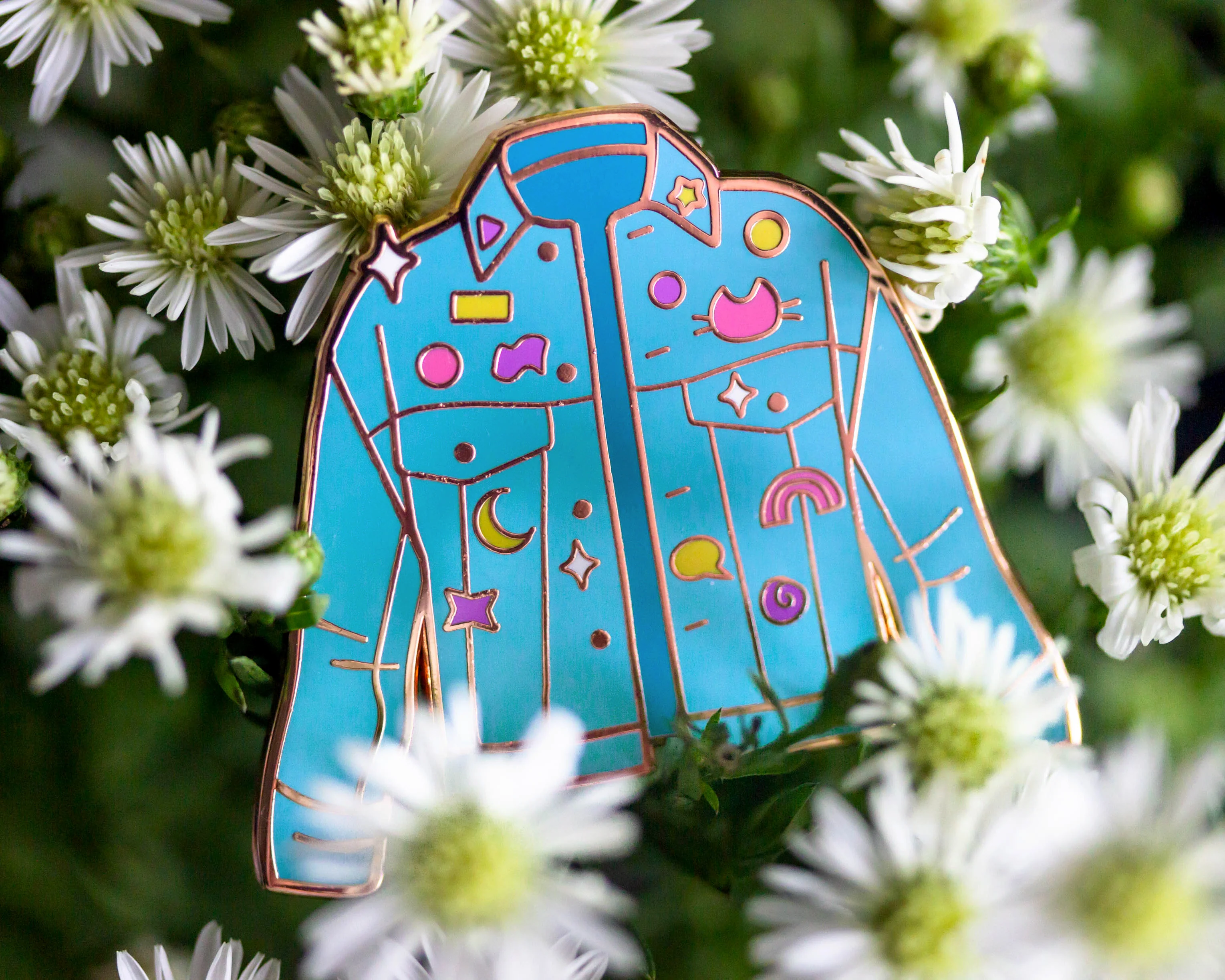 Denim Jacket Retro Enamel Pin - Image 4