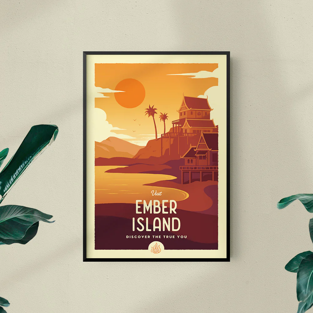 Ember Island Retro Travel Poster - Image 3