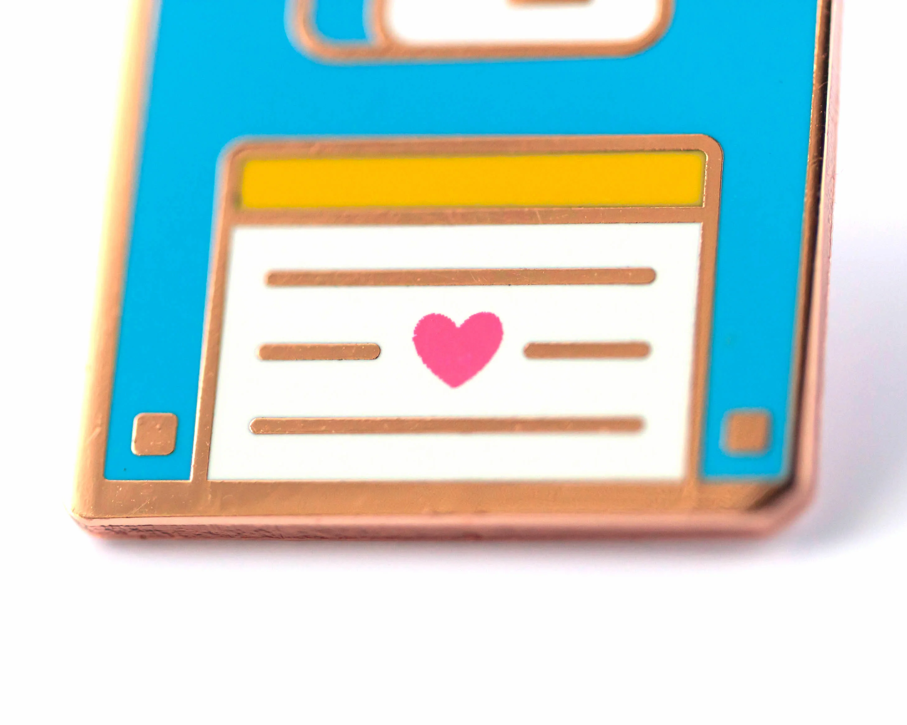 Floppy Disk Retro Enamel Pin - Image 3