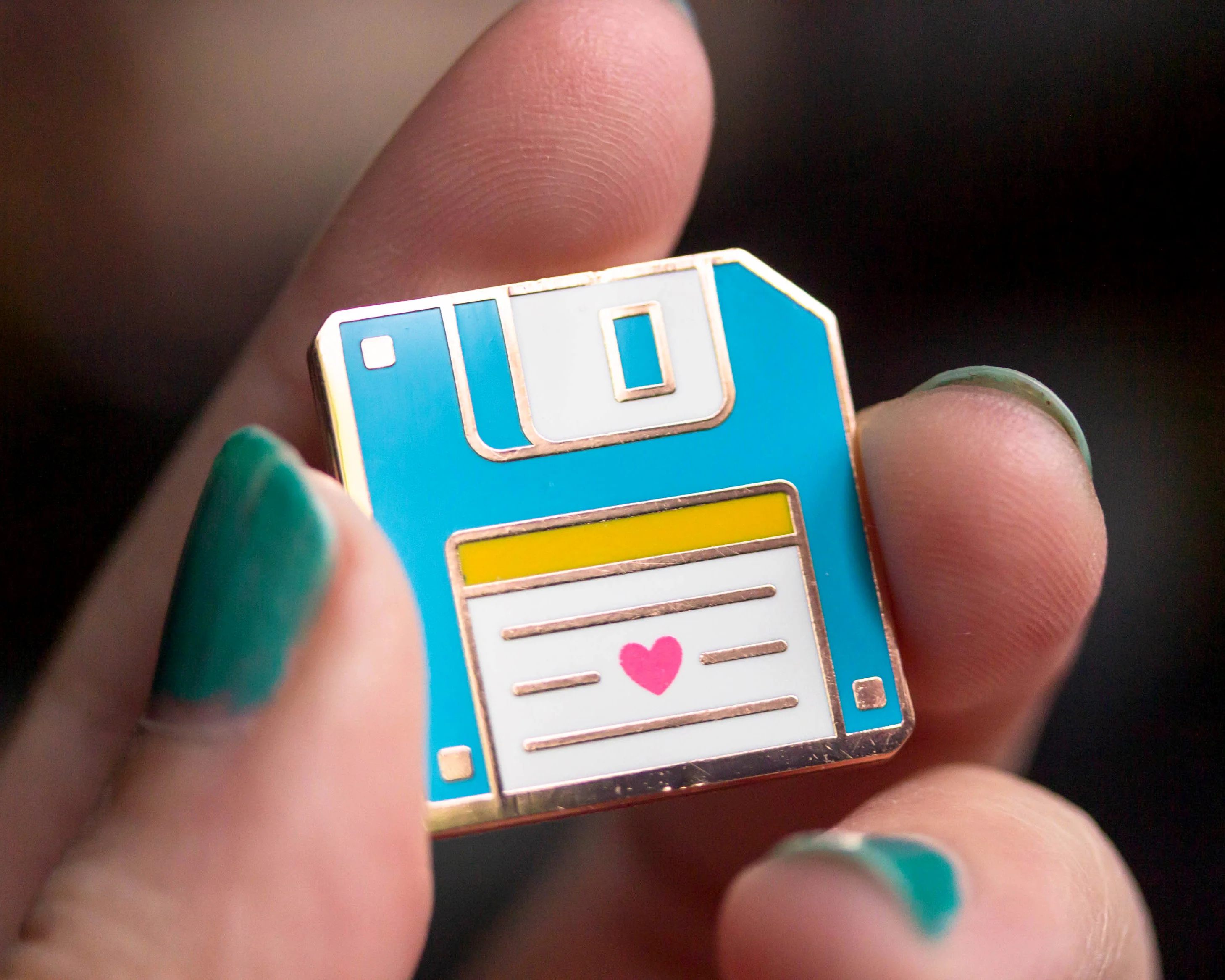 Floppy Disk Retro Enamel Pin - Image 5