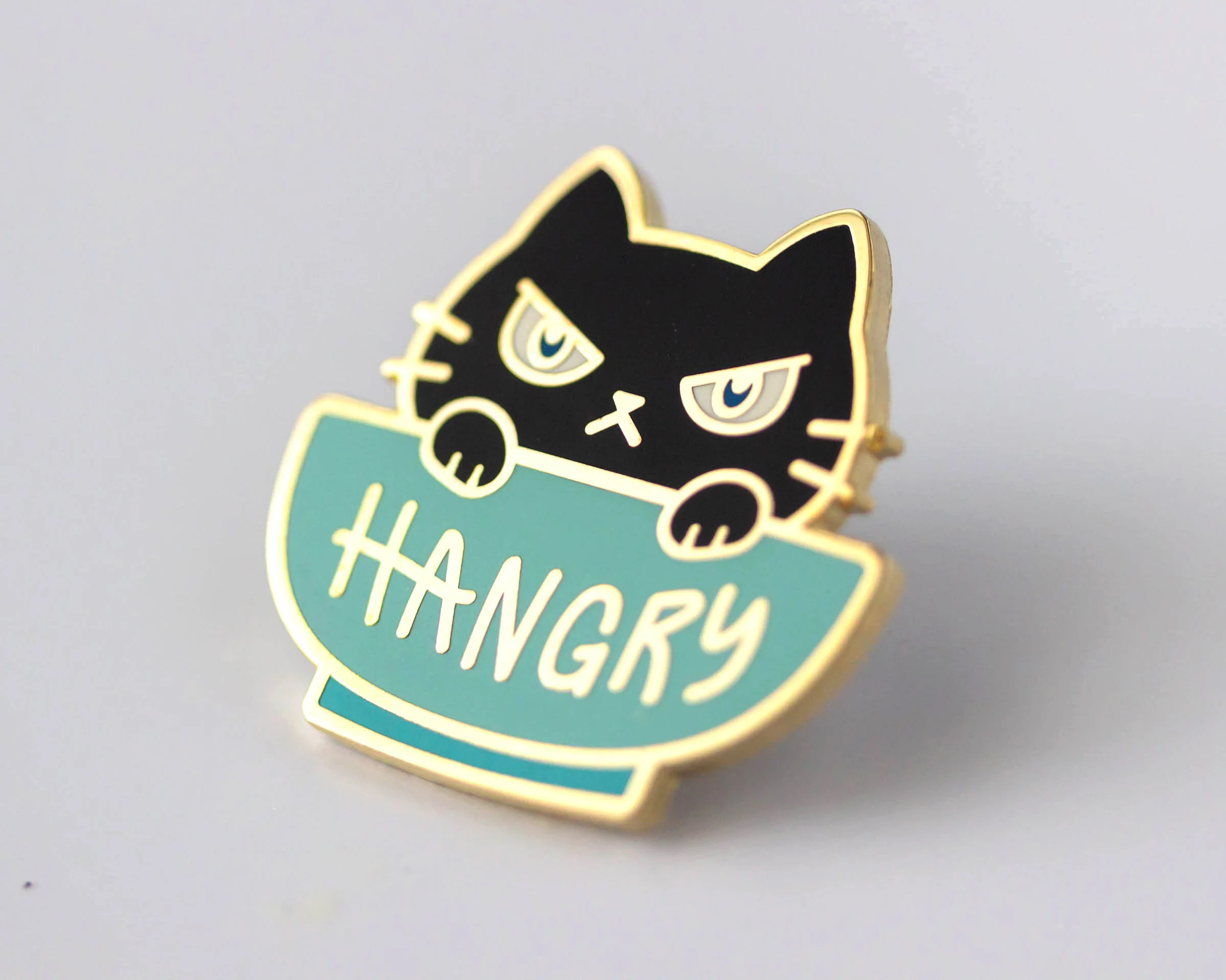 Hangry Cat Enamel Pin - Image 3