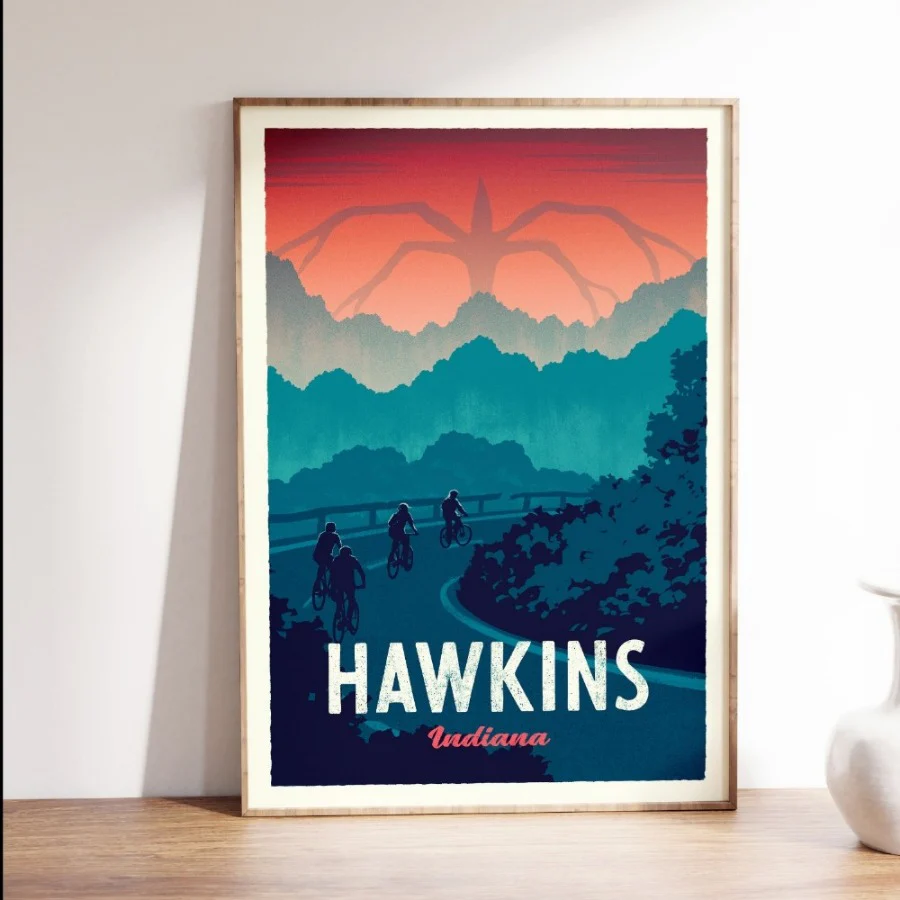 Hawkins Retro Travel Poster - Image 3