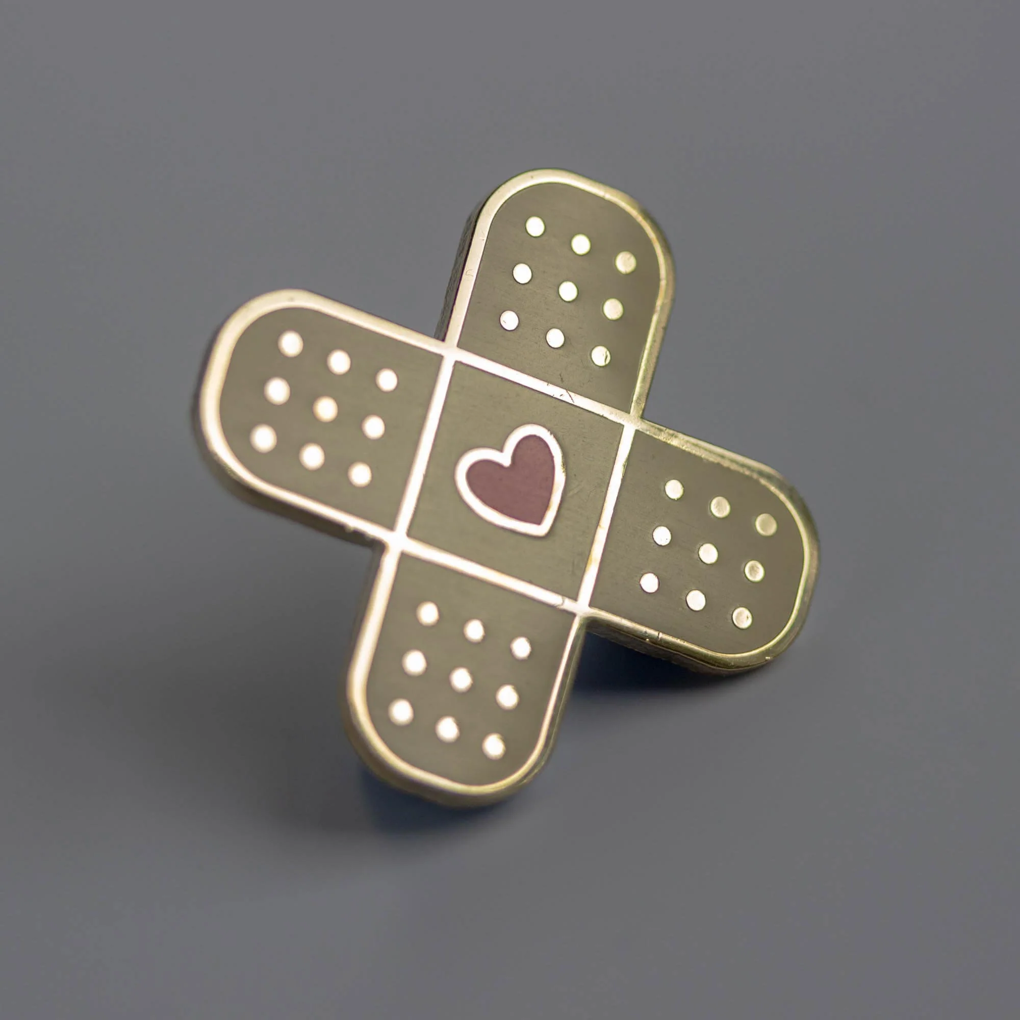 Heart Bandage Enamel Pin - Image 4