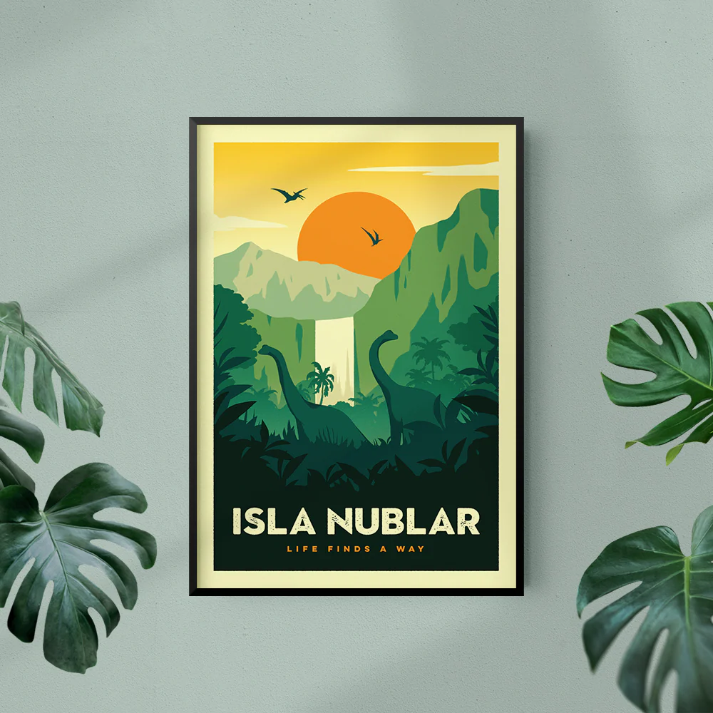 Isla Nublar Retro Travel Poster - Image 5