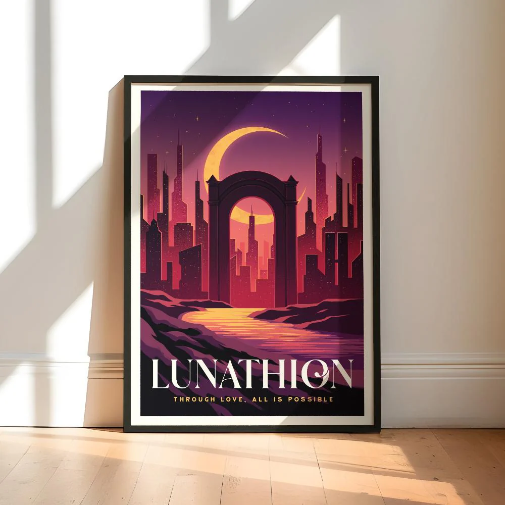 Lunathion Crescent City Travel Poster - Image 3