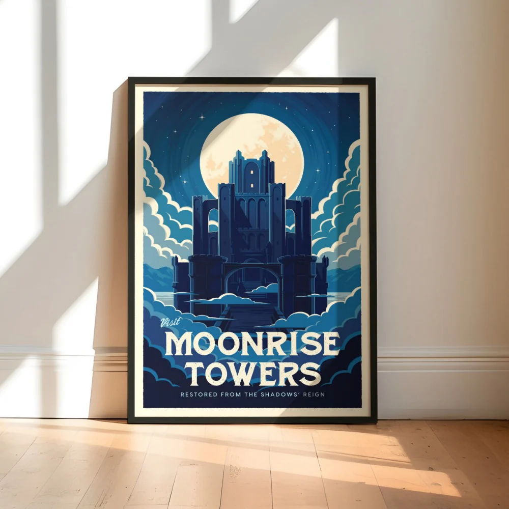 Moonrise Towers Travel Poster - Image 4