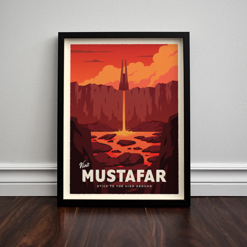 Mustafar Retro Travel Poster - Image 3