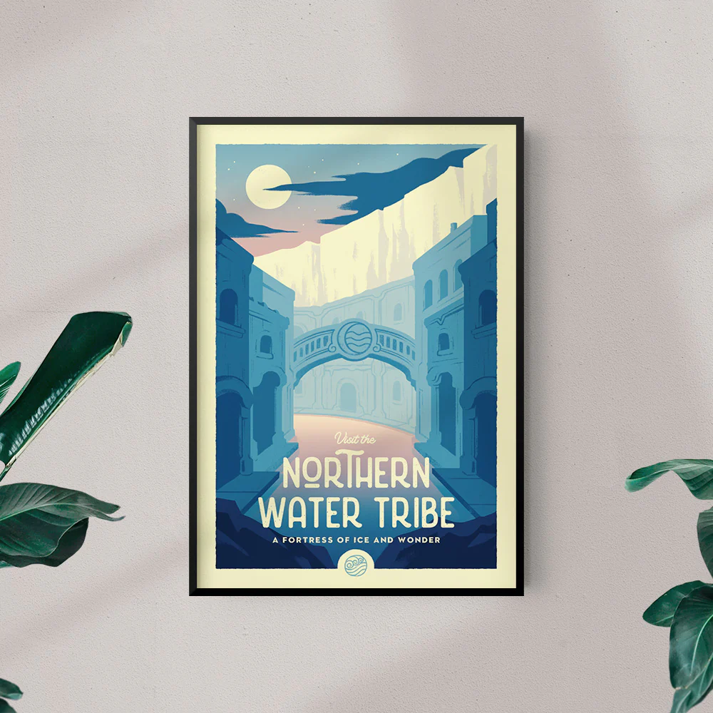 Northern Water Tribe Retro Travel Poster - Image 3