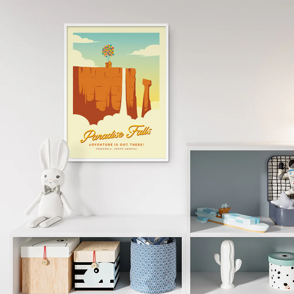 Paradise Falls Retro Travel Poster - Image 4
