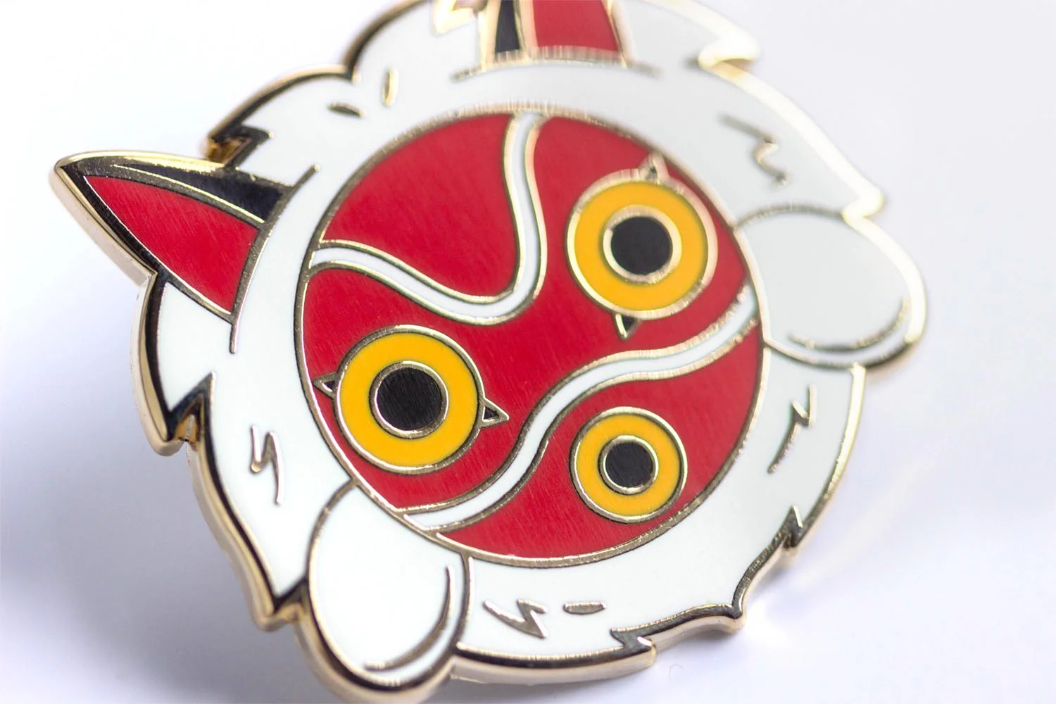 Mononoke Mask Enamel Pin - Image 3
