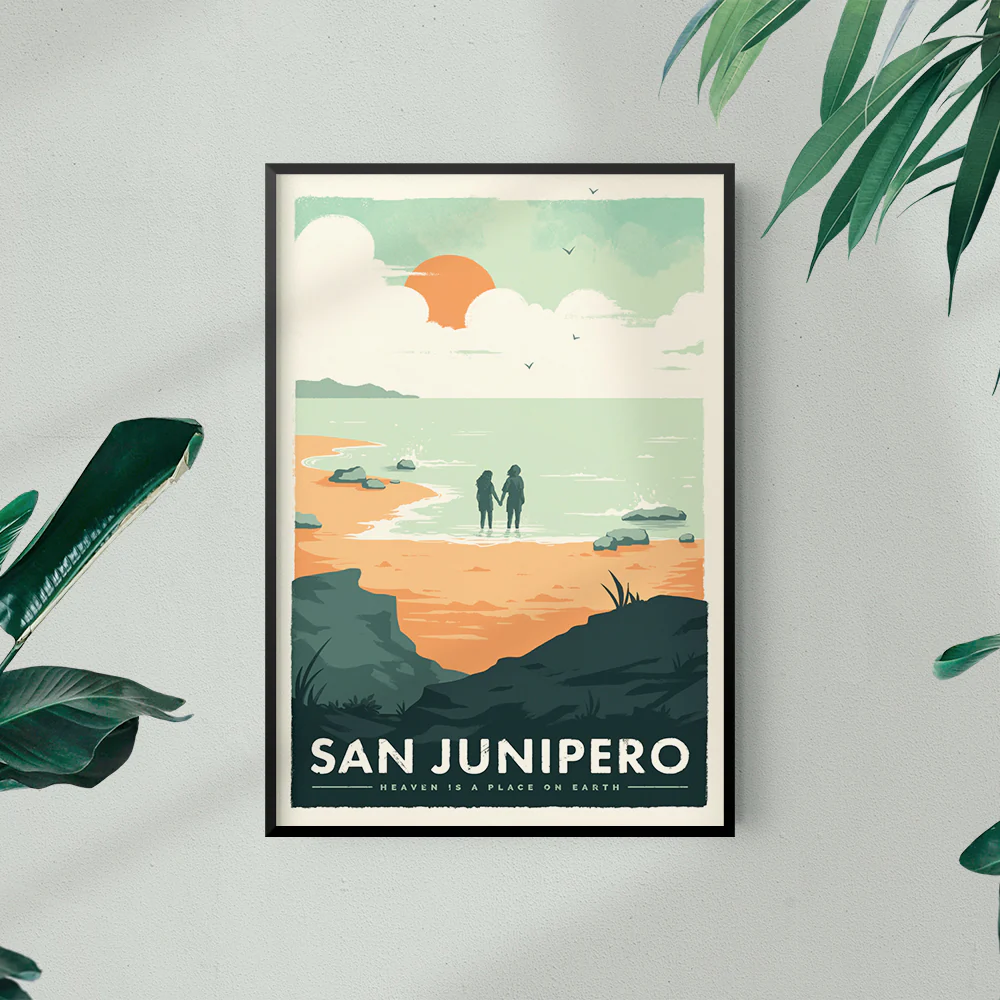 San Junipero Retro Travel Poster - Image 3