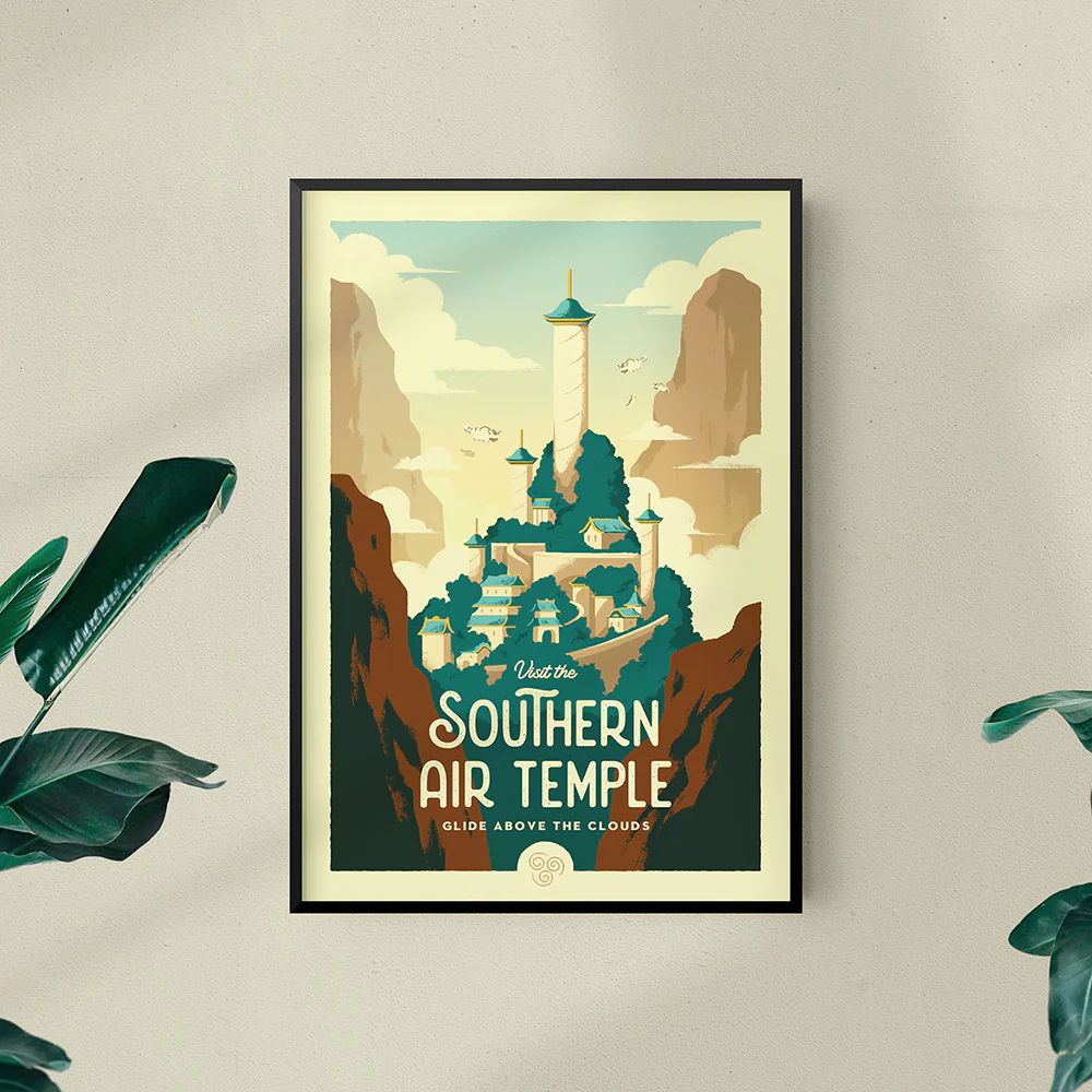 Southern Air Temple Retro Travel Poster - Image 3