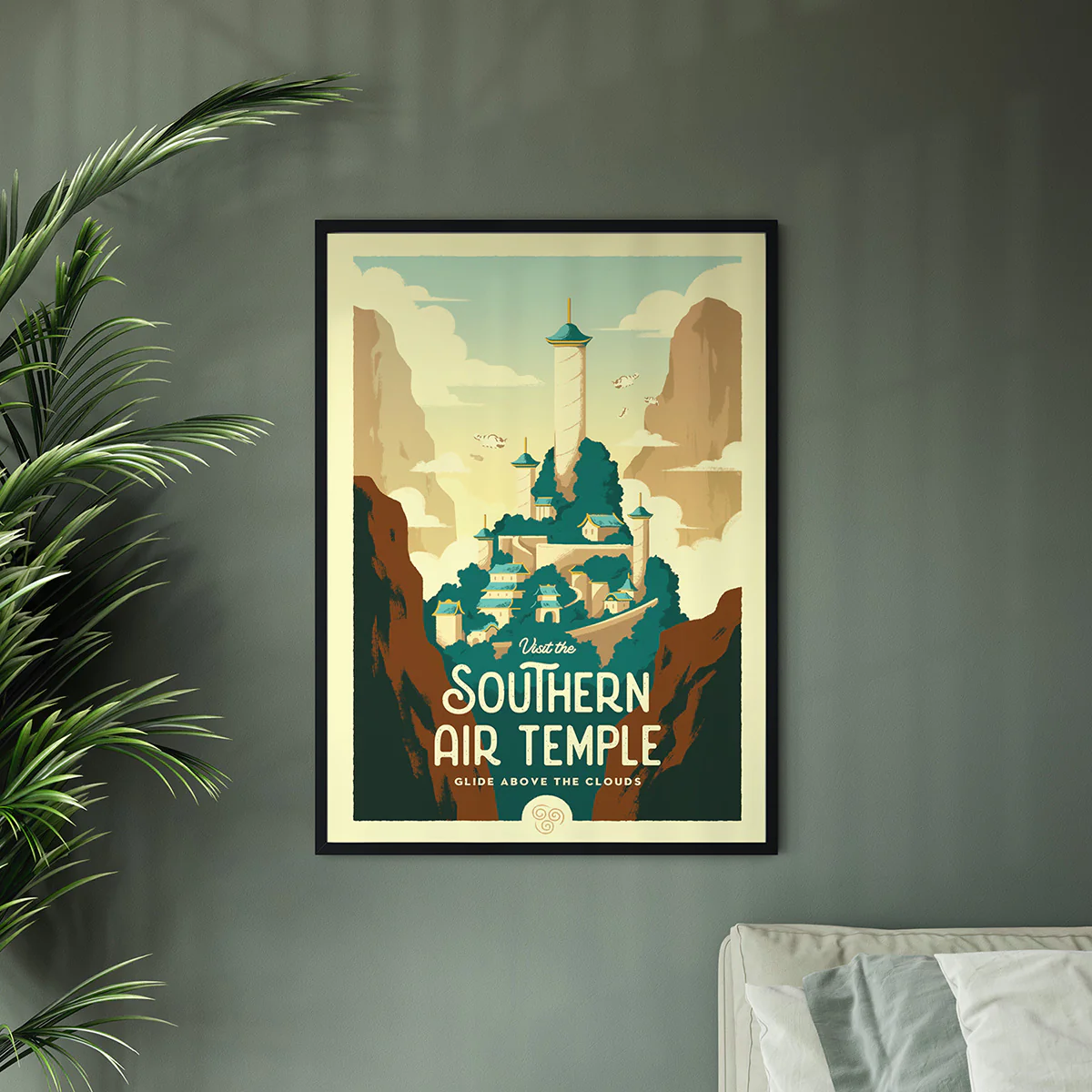 Southern Air Temple Retro Travel Poster - Image 4