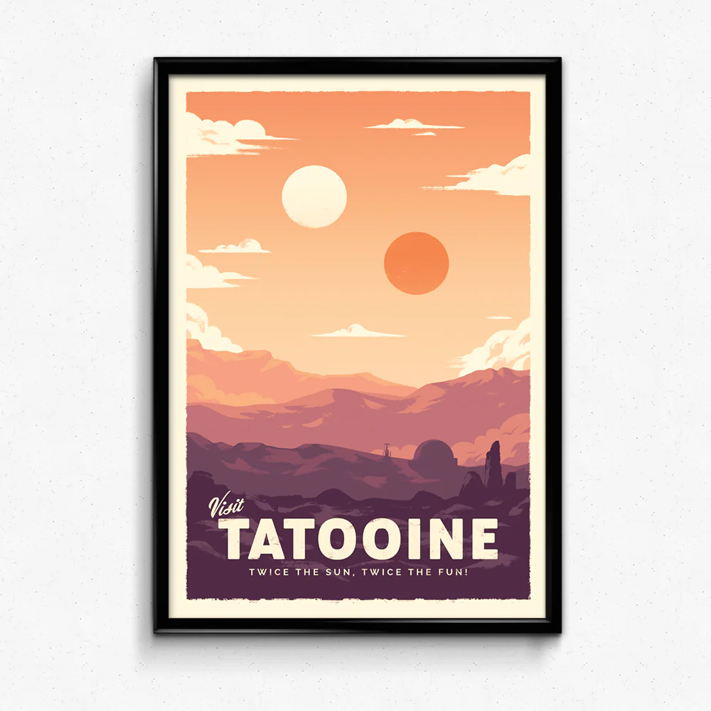 Tatooine, Hoth, & Endor Travel Poster Bundle - Image 4