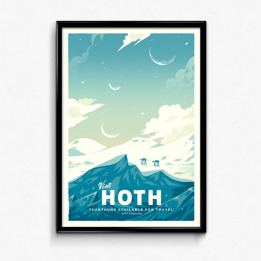 Tatooine, Hoth, & Endor Travel Poster Bundle - Image 5