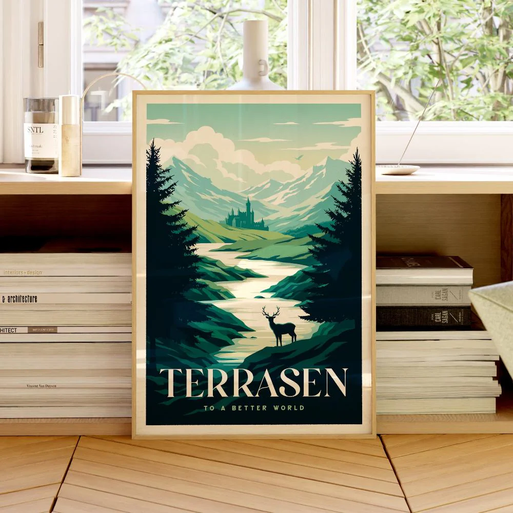 Terrasen Throne of Glass Travel Poster - Image 3
