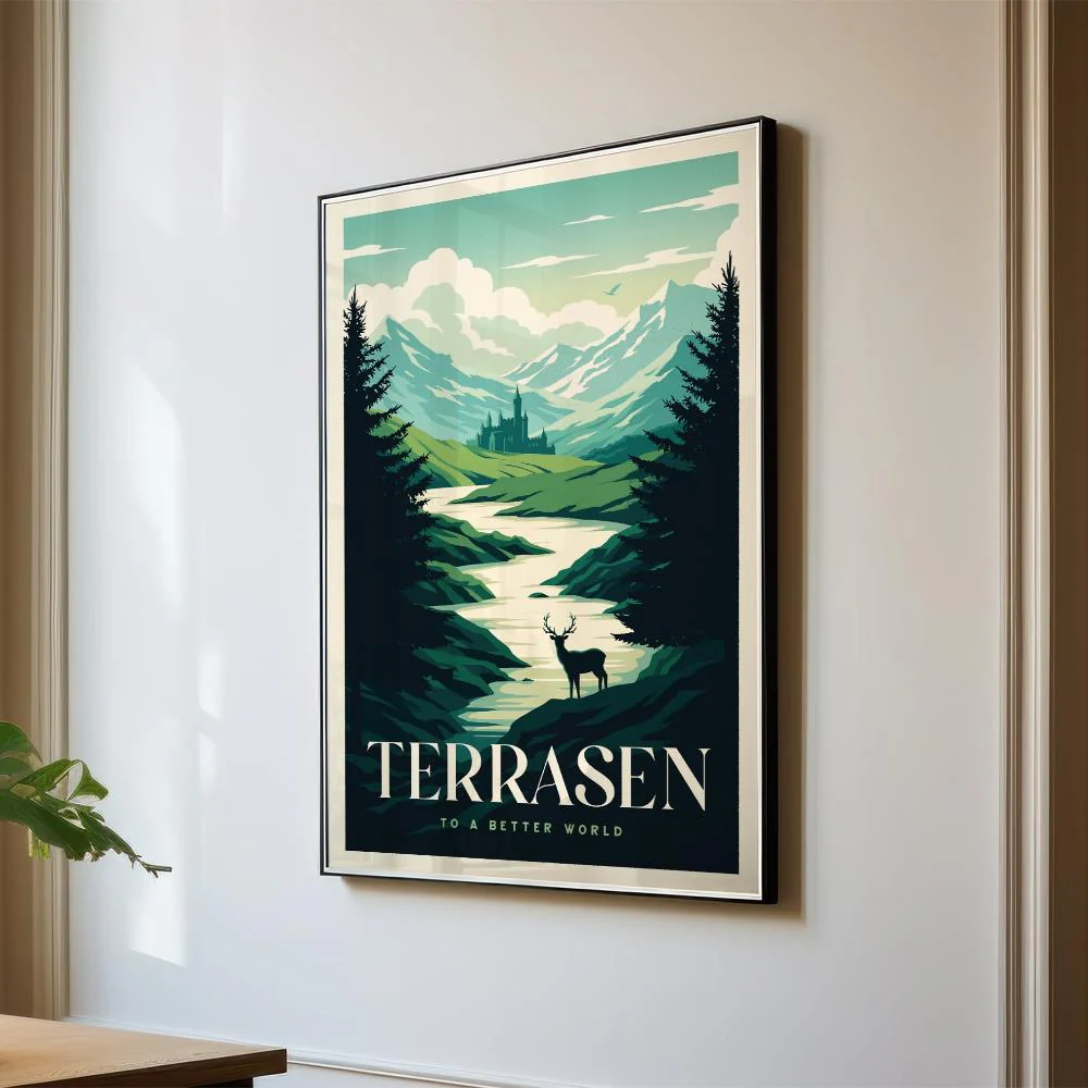 Terrasen Throne of Glass Travel Poster - Image 4