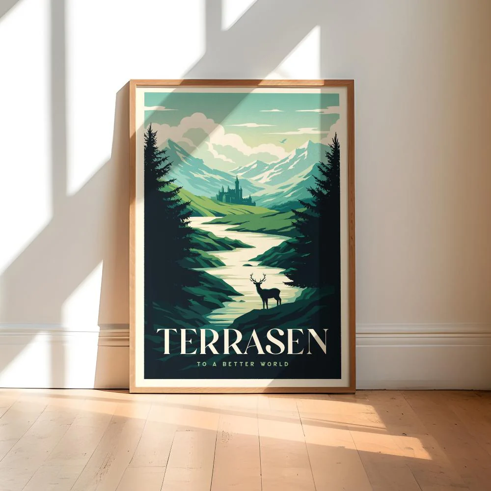 Terrasen Throne of Glass Travel Poster - Image 5