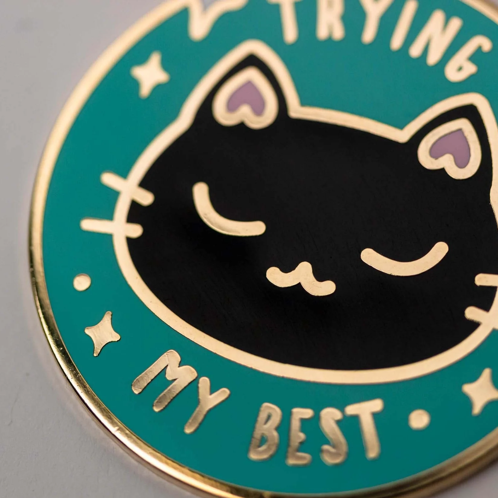 Trying My Best Cat Keychain - Image 5