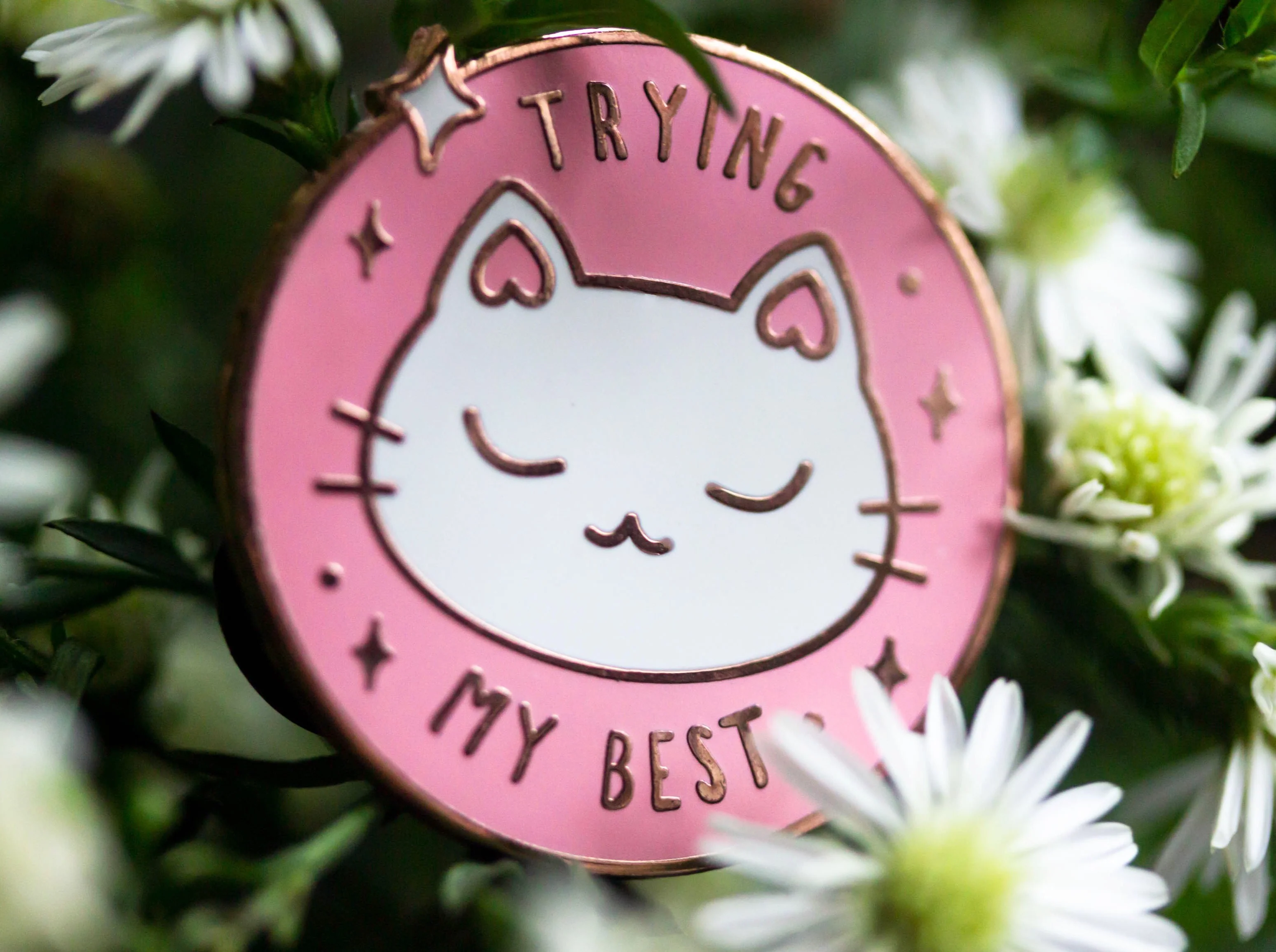 Trying My Best Cat Enamel Pins - Image 4