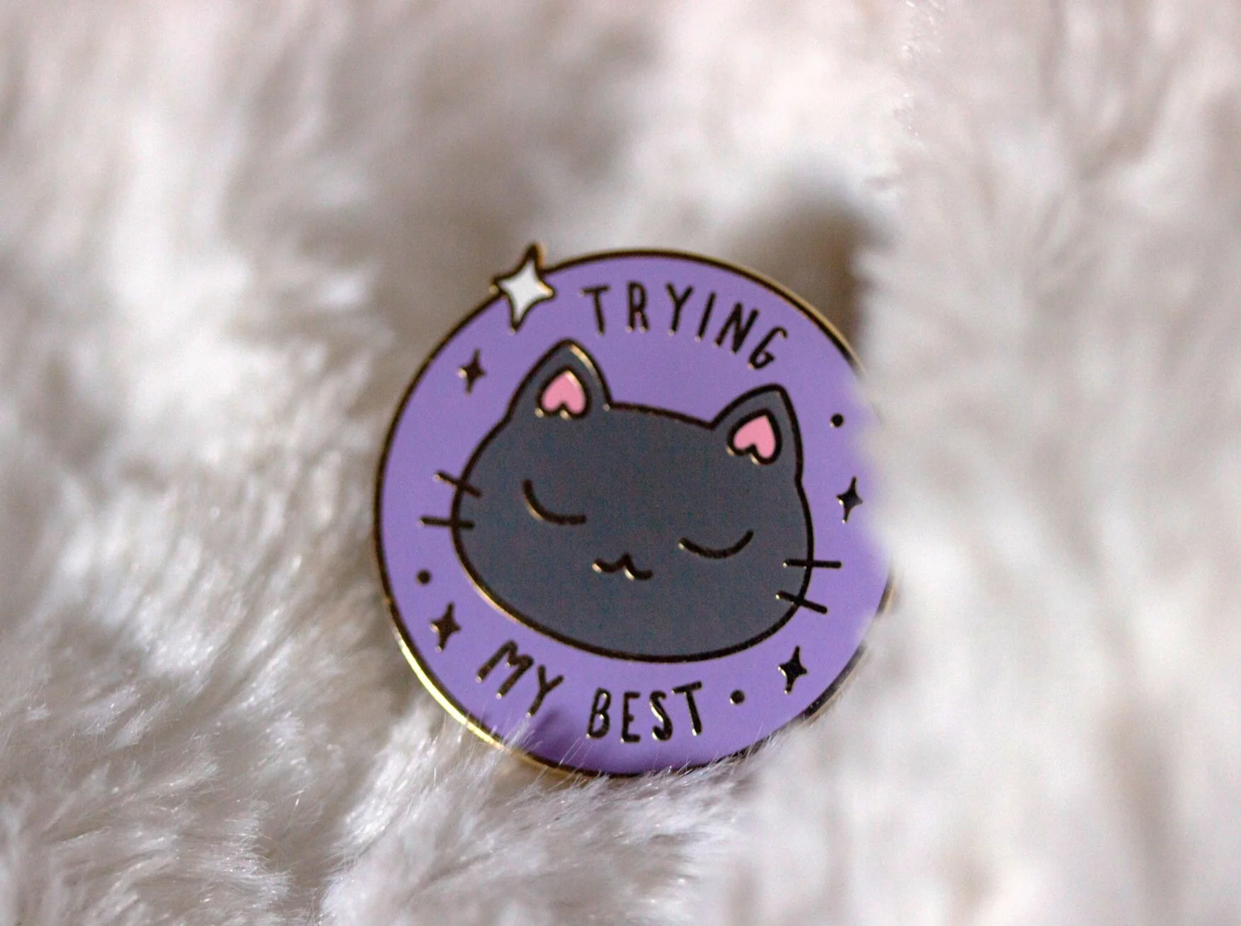 Trying My Best Cat Enamel Pins - Image 6