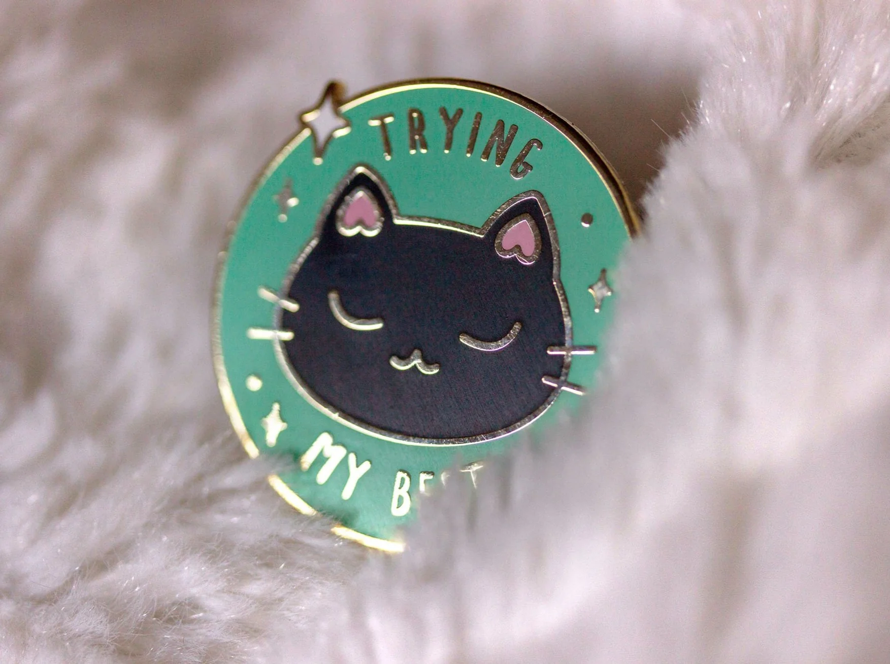 Trying My Best Cat Enamel Pins - Image 8