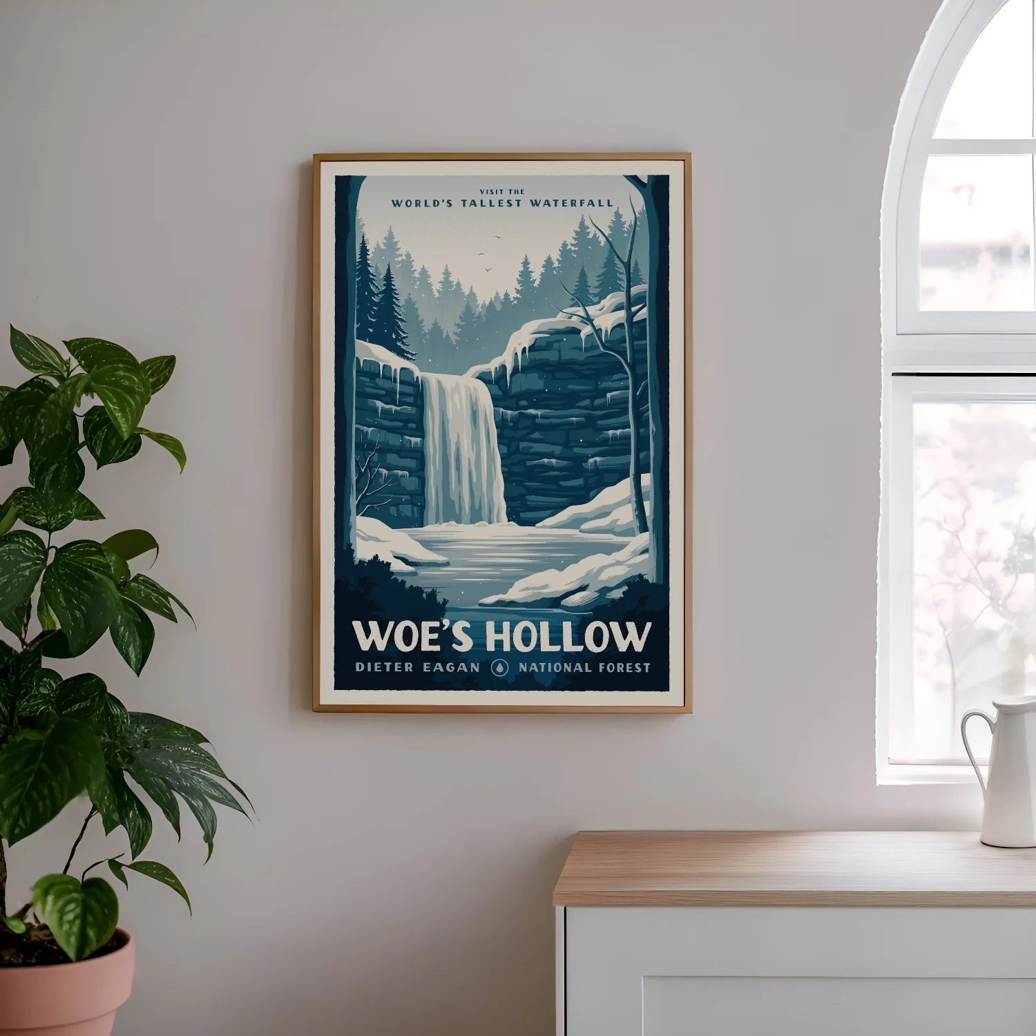 Woe's Hollow Retro Travel Poster - Image 4